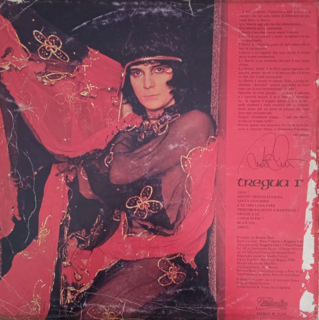 Vinile di Renato Zero: Tregua I