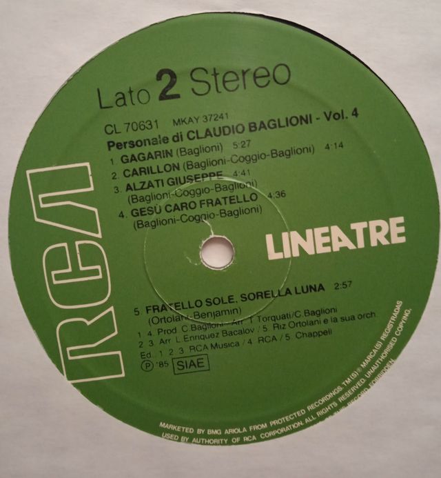 Vinile di Claudio Baglioni: Volume 4