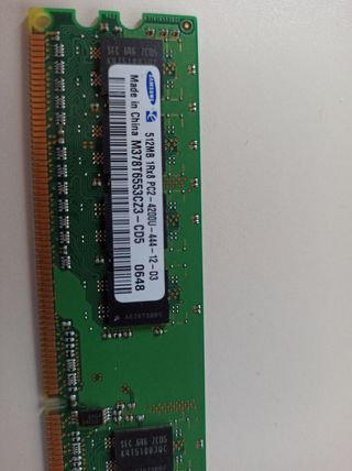 memoria ram de 512 mg