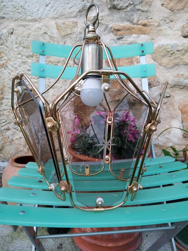 Lámpara cristal vintage