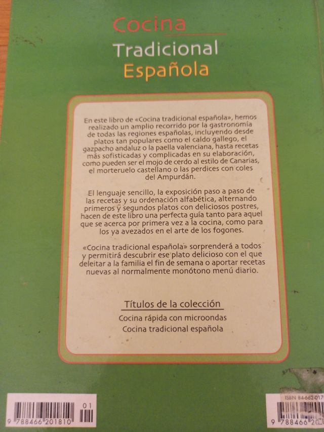 Libro cocina tradicional española