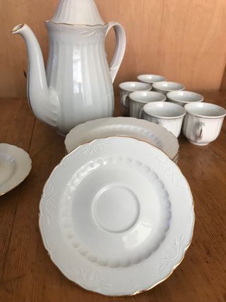 Juego de café SANTA CLARA antiguo