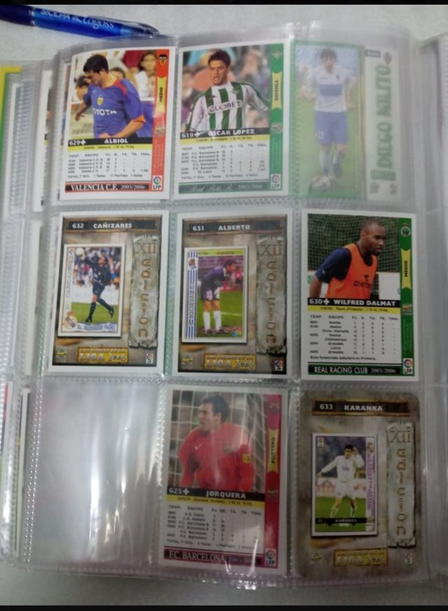 Las fichas de la liga 2006