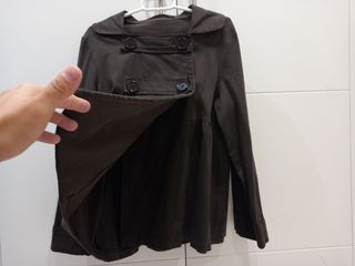 chaqueta/gabardina entretiempo marrón premama