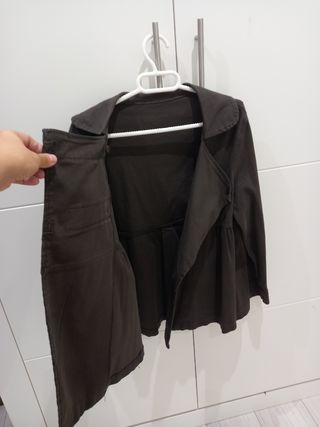 chaqueta/gabardina entretiempo marrón premama