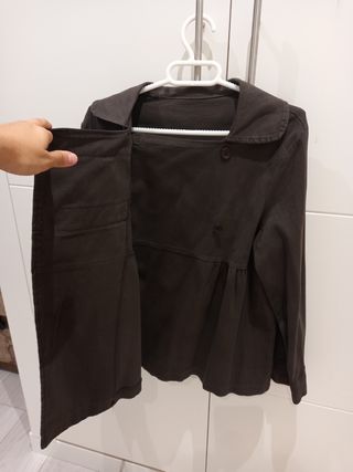 chaqueta/gabardina entretiempo marrón premama