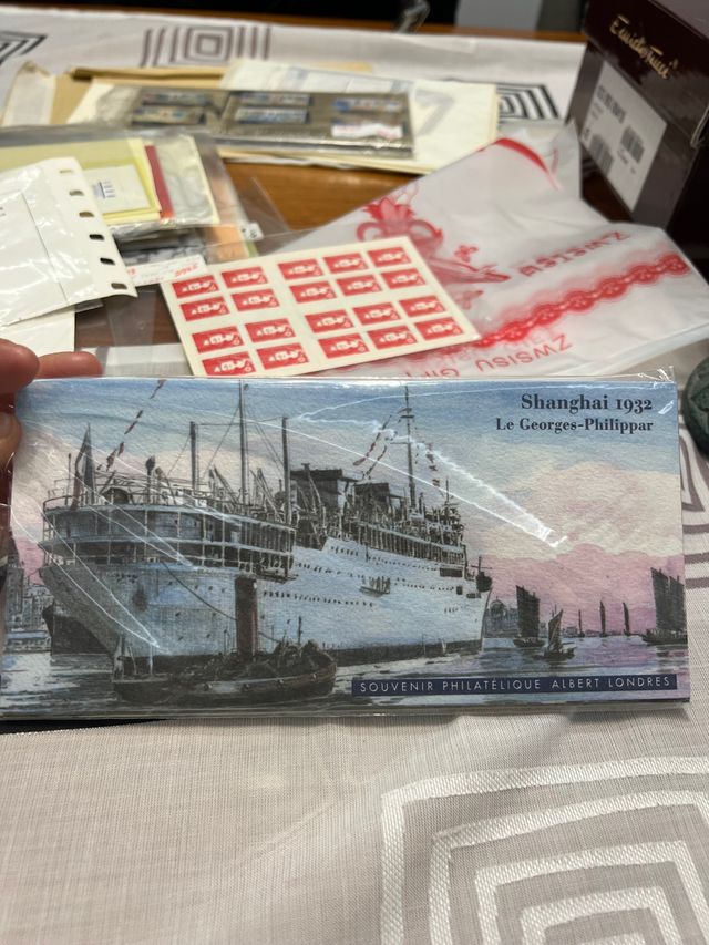 Hoja bloque souvenir Albert Londres sellos Francia