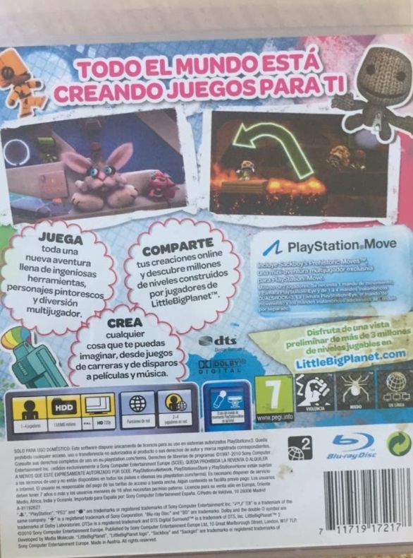 LOS 3 LITTLE BIG PLANET PARA PS3 IMPOLUTOS
