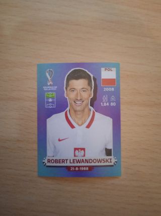cromo mundial Qatar 2022 lewandowski