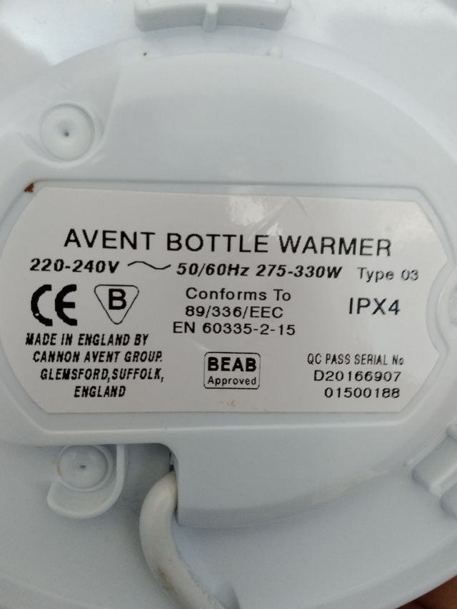 Calienta biberones avent