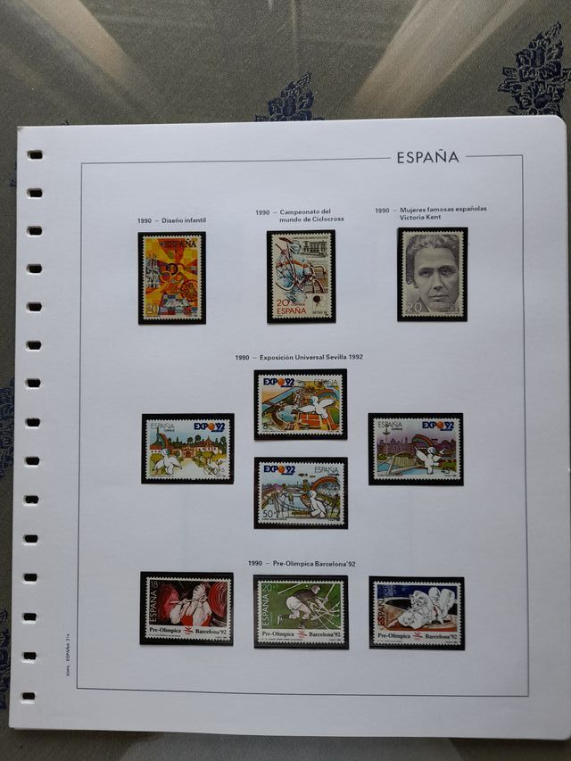 Sellos España 1990 hojas Edifil completo