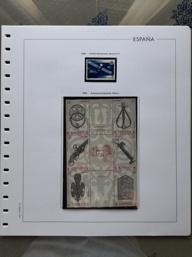 Sellos España 1990 hojas Edifil completo