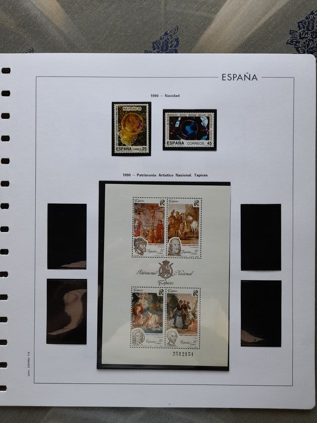 Sellos España 1990 hojas Edifil completo