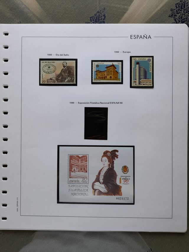 Sellos España 1990 hojas Edifil completo