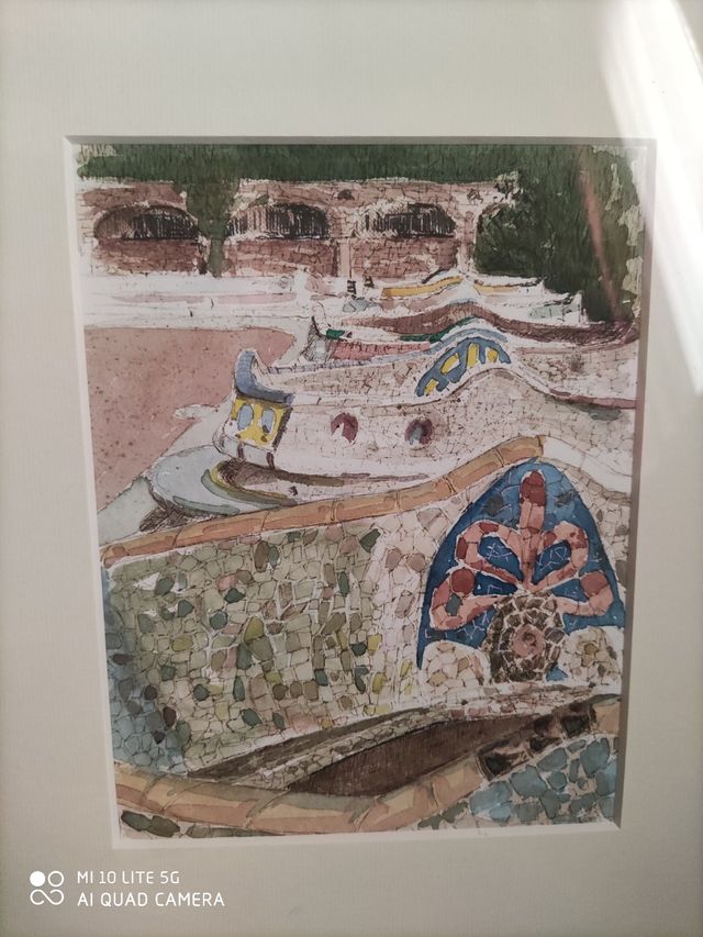 pareja de acuarelas enmarcadas