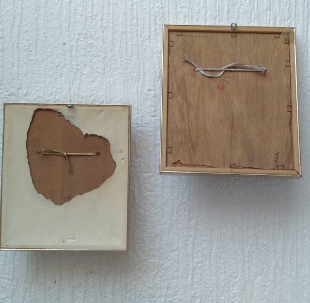 PAREJA DE CUADROS MASCARA VENECIANA