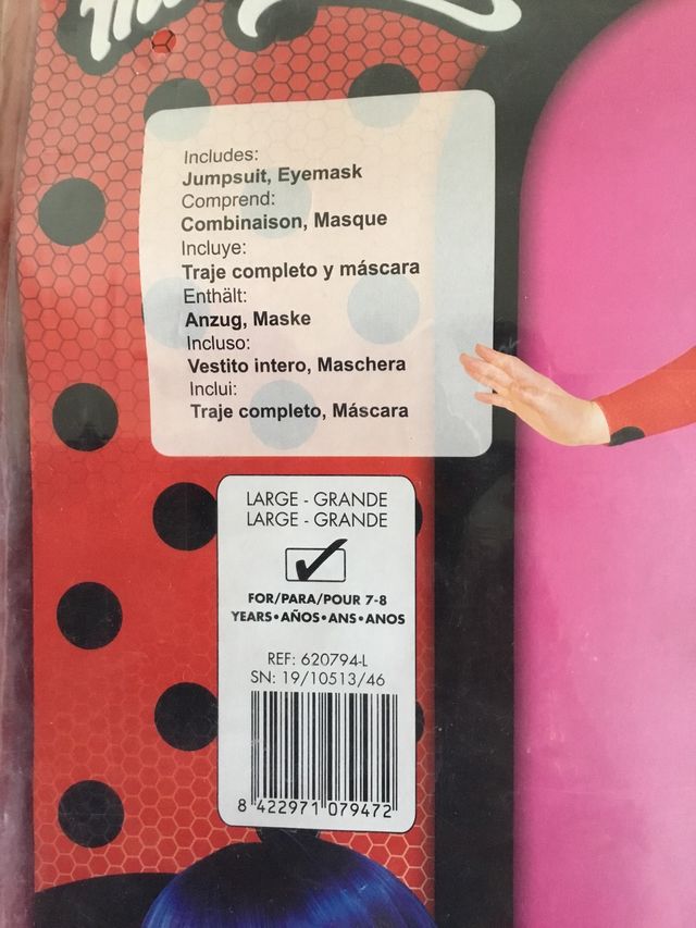 Disfraz de Ladybug 5-6 años