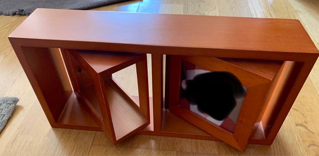 Adorno reloj y marco fotos