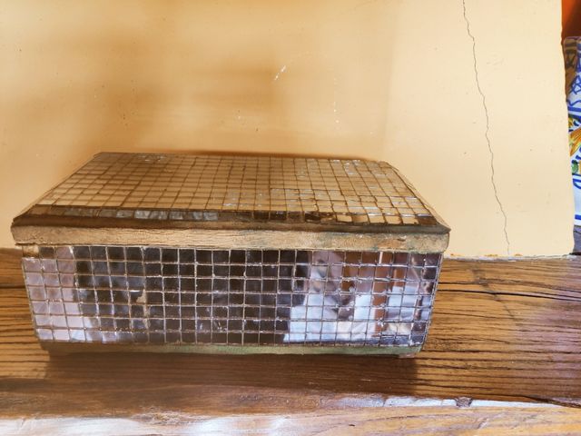 Precioso y antiguo joyero de cristales años 60-70