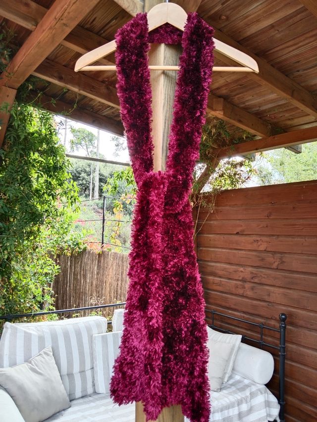 Estola de punto hecha a mano