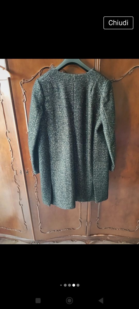 cappotto lana H&m taglia 42 nero e beige