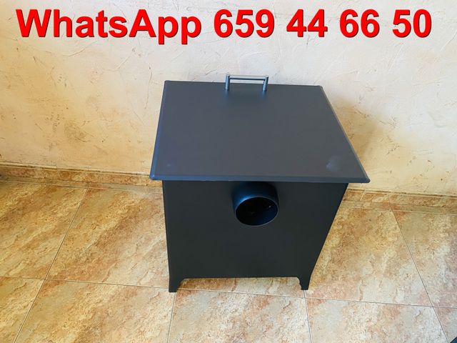 Estufa de leña grande con horno