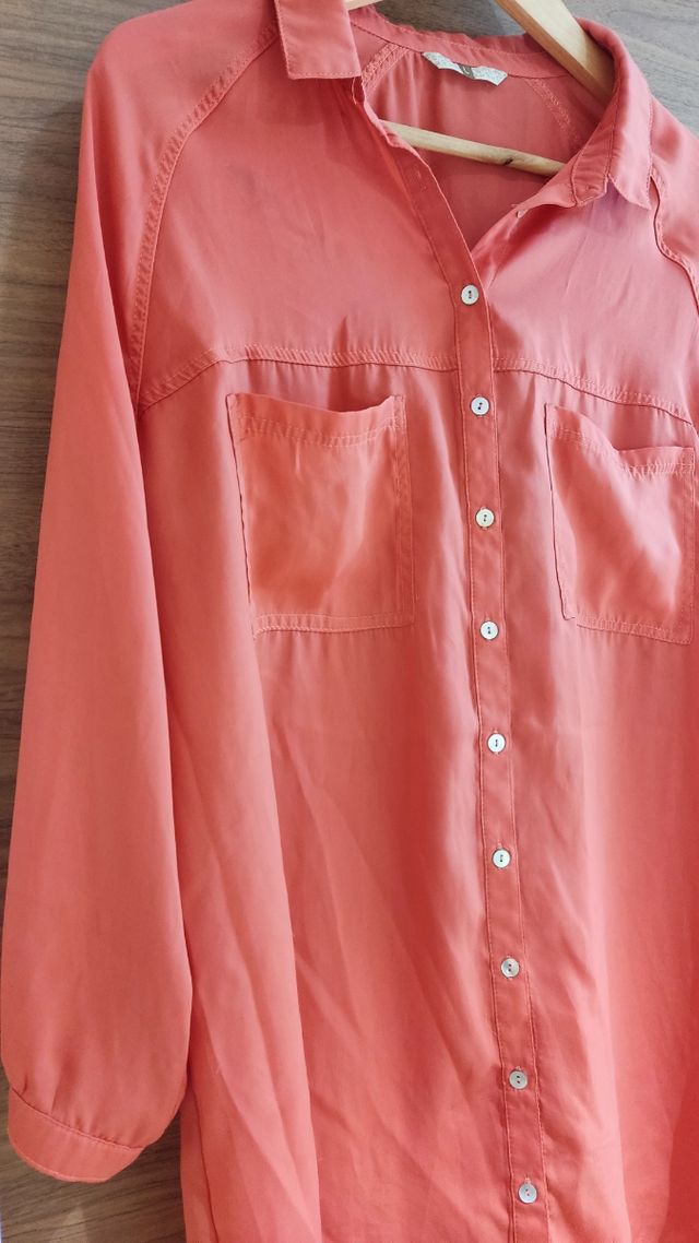 Camisa larga coral