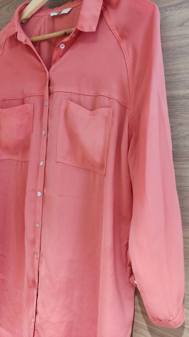 Camisa larga coral