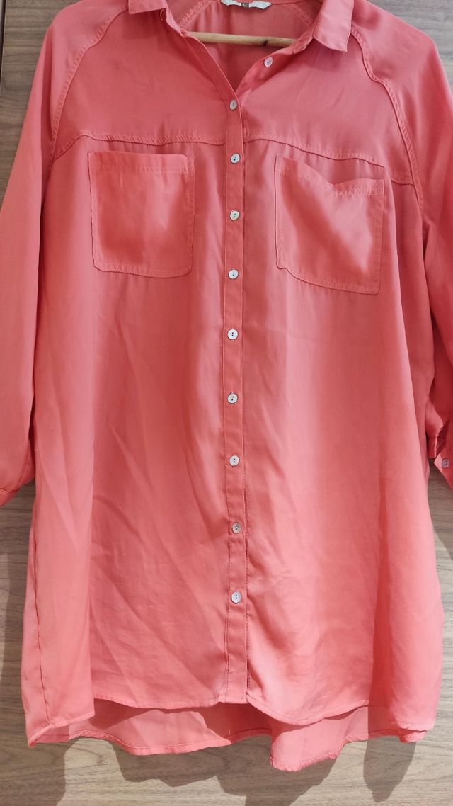 Camisa larga coral