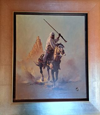 D'Albret  Gerrero Árabe óleo