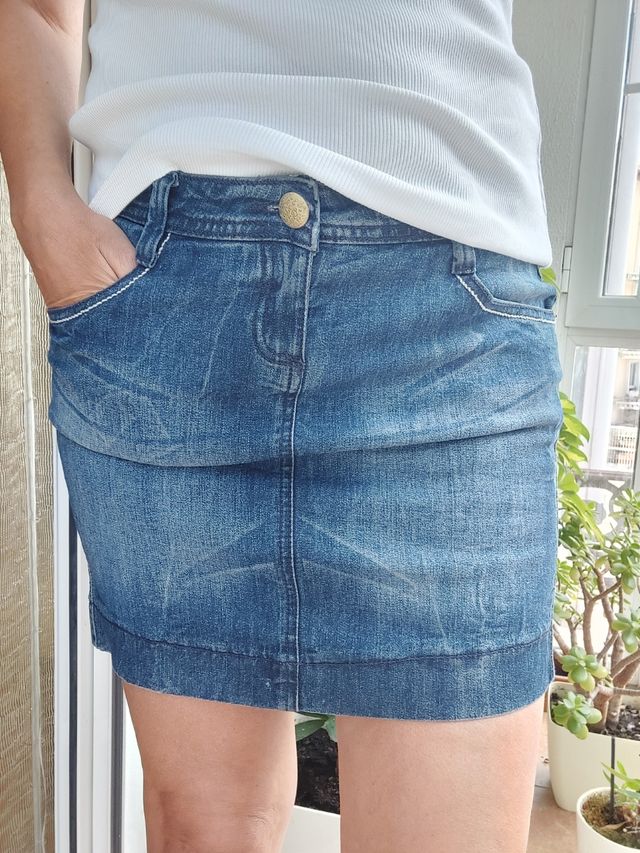 Minifalda denim SFERA (Talla 38)