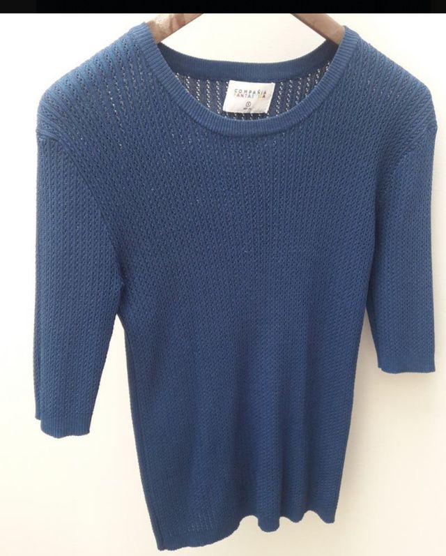 FANTASTIC COMPANY: Maglione, maglione blu lavorato a maglia