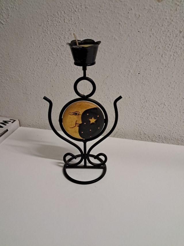 Portavelas de hierro