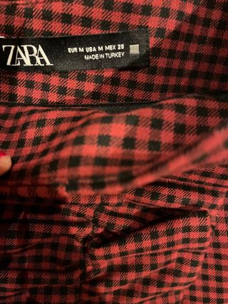 Falda pantalón cuadros de Zara