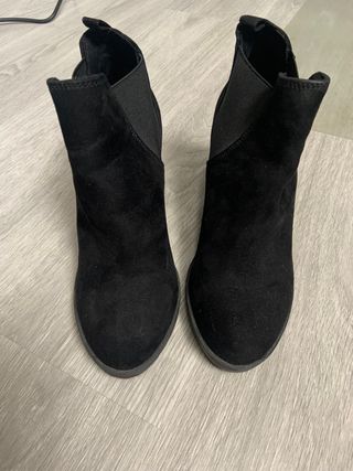 Botines terciopelo negras