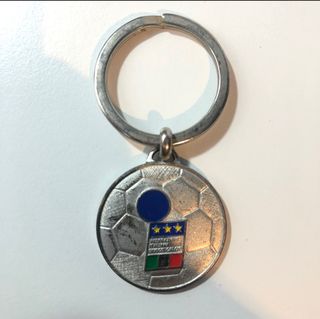 Portachiavi argento a forma di pallone con stemma