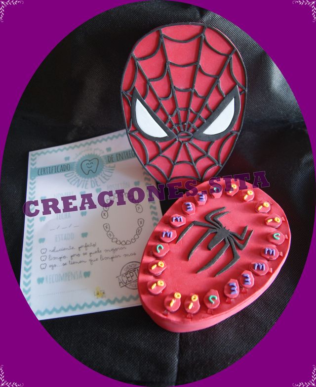 Caja guarda dientes Spiderman