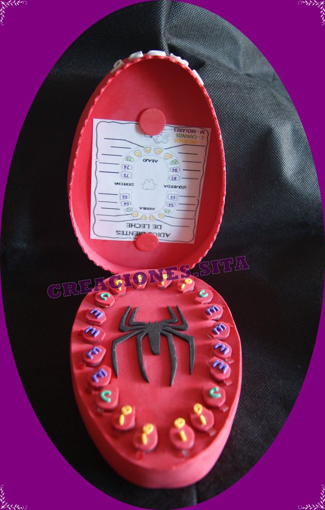 Caja guarda dientes Spiderman