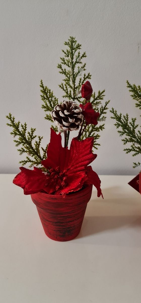 Maceta decoración Navidad UNIDAD