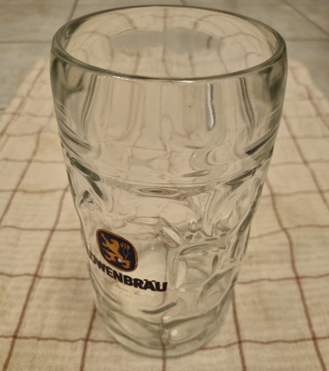 bicchiere boccale birra Löwenbräu grande da 1,2 lt