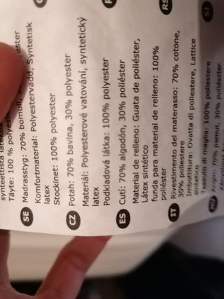 Colchón de latex para cuna. Sin uso. 