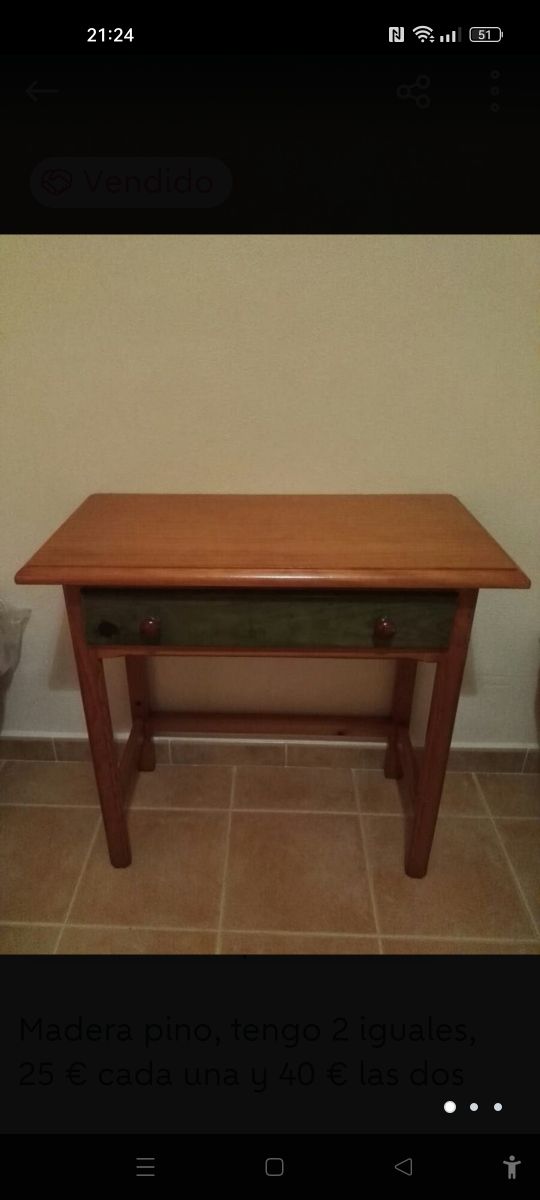 Cabeceros, mesitas y escritorios madera.