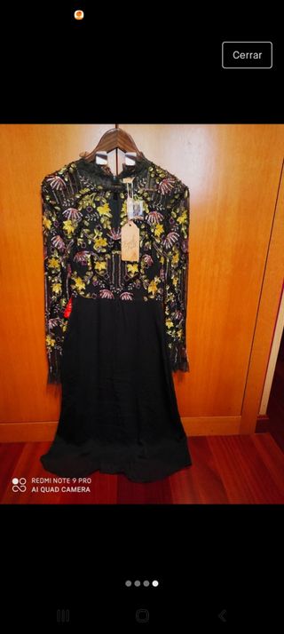 Vestido pedrería verde fiesta 