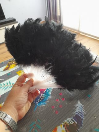 Abanico plumas lote 