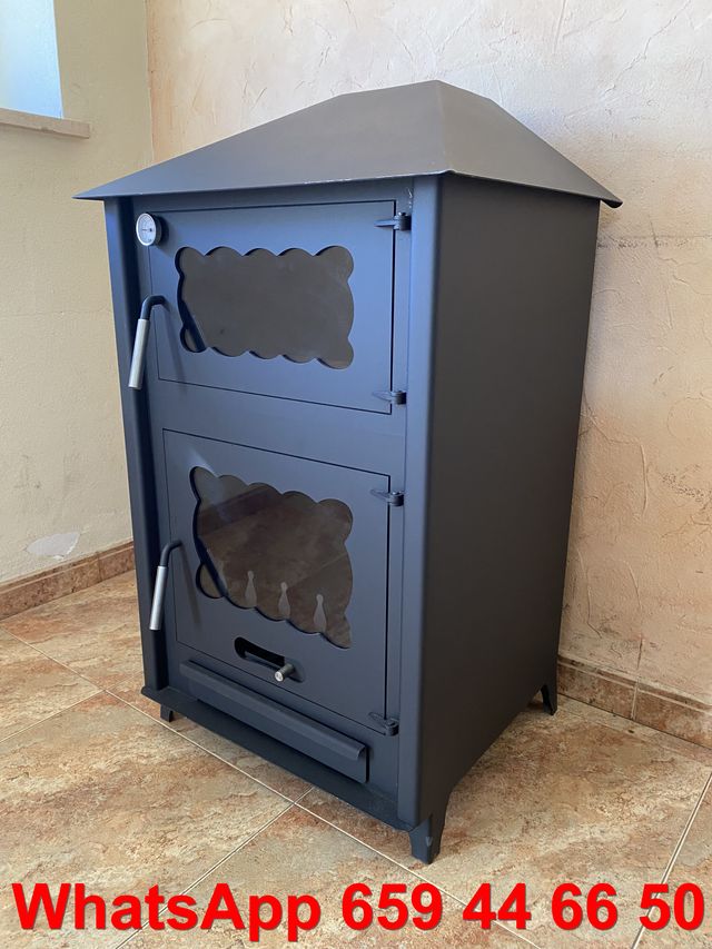 Estufa de leña tipo campana con horno