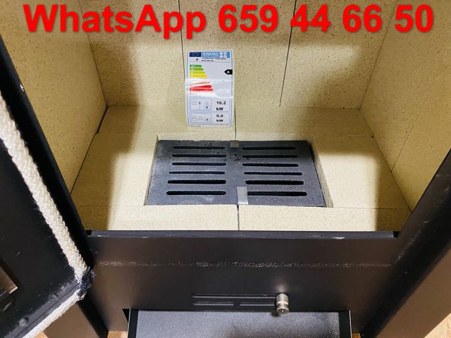 Estufa de leña cuadrada 90x54x40 revestida