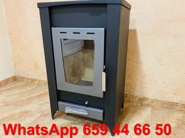 Estufa de leña cuadrada 90x54x40 revestida