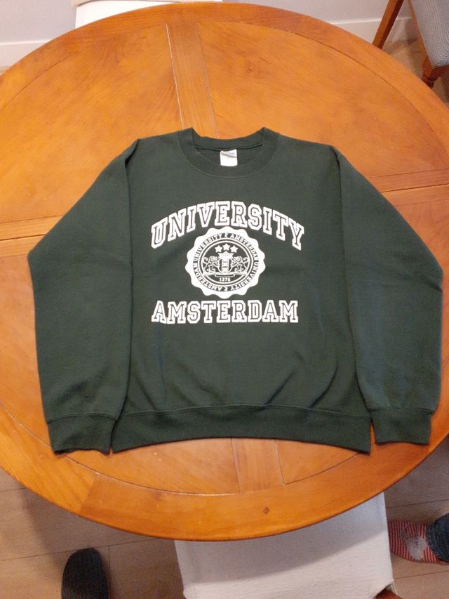 sudadera verde university Amsterdam
