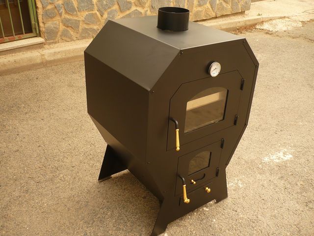 Horno de leña visto recubierto 98x67x58