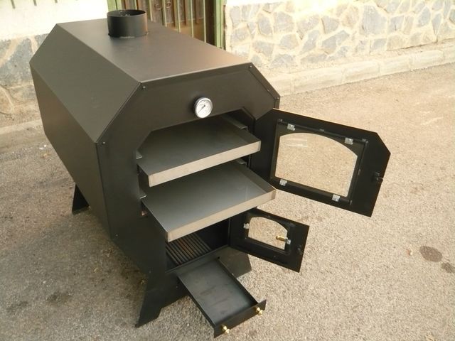 Horno de leña con cubierta aislante 98x67x88